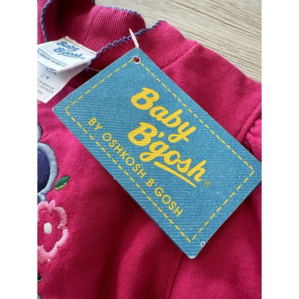 Oshkosh VINTAGE Baby B'gosh sweatshirt NEW Tags Size‎ 12 months PINK